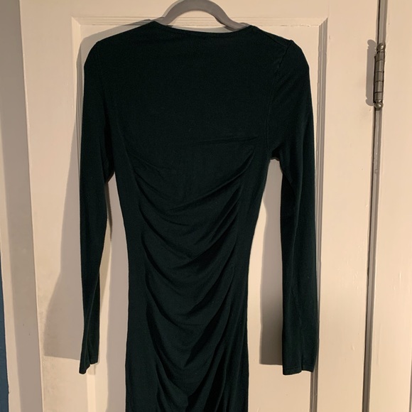 Express Rushed Hunter Green Dress - Picture 4 of 5